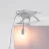 Stolna lampa BIRD PLAYING, 33 cm, bijela, Seletti