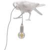 Stolna lampa BIRD PLAYING, 33 cm, bijela, Seletti