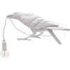 Stolna lampa BIRD PLAYING, 33 cm, bijela, Seletti