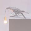 Stolna lampa BIRD PLAYING, 33 cm, bijela, Seletti