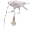 Stolna lampa BIRD PLAYING, 33 cm, bijela, Seletti