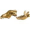 Figurica WUNDERKAMMER WOLF SKULL, 28 cm, srebrna, aluminij, Seletti
