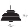 Viseća lampa CONCERT, 55 cm, bijela, Fritz Hansen