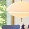 Viseća lampa CLAM, 55 cm, bijela/mjed, Fritz Hansen