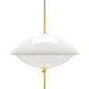 Viseća lampa CLAM, 55 cm, bijela/mjed, Fritz Hansen
