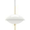 Viseća lampa CLAM, 44 cm, bijela/mjed, Fritz Hansen