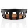 Košara za kruh NORDIC KITCHEN 22 x 7 cm, crna, plastika/bambus, Eva Trio