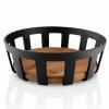 Košara za kruh NORDIC KITCHEN 22 x 7 cm, crna, plastika/bambus, Eva Trio