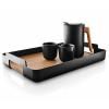 Pladanj za posluživanje NORDIC KITCHEN 50 x 35 cm, crna, plastika/bambus, Eva Trio