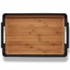 Pladanj za posluživanje NORDIC KITCHEN 50 x 35 cm, crna, plastika/bambus, Eva Trio