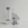 Prenosiva stolna lampa FAROL MINI, 19,5 cm, LED, bijela, satelit siva, Blomus