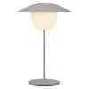 Prenosiva stolna lampa ANI MINI, 21 cm, LED, satelit siva, aluminij, Blomus