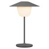 Prenosiva stolna lampa ANI MINI, 21 cm, LED, toplo siva, aluminij, Blomus