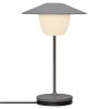 Prenosiva stolna lampa ANI MINI, 21 cm, LED, toplo siva, aluminij, Blomus