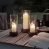 Svjećnjak za svijeće za večeru HURRICANE, 28 cm, crna, kamenina, Stelton