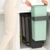 Ugradbena kanta za smeće, SORT & GO 2x 30 l, tamno siva/žad zelena, plast, Brabantia