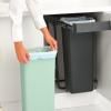 Ugradbena kanta za smeće, SORT & GO 2x 30 l, tamno siva/žad zelena, plast, Brabantia