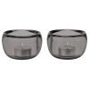 Svjećnjač za čajne svijeće ORA, 9 cm, set od 2 kom, dim, staklo, Stelton