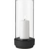 Svjećnjak za svijeće za večeru HURRICANE, 24 cm, crna, kamenina, Stelton