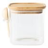 Kutija za kavu PKV-049, 800 ml, staklo / bambus, Pebbly