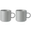 Šalica za kavu, 200 ml, set od 2 kom, svijetlo siva, kamenina, Stelton
