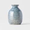 Sake boca SHIBORI, plava, keramika, MIJ