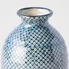 Sake boca SHIBORI, plava, keramika, MIJ