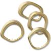 Prsten za salvete FLOW 7 cm, set od 4 kom, mjed, čvrsta LIVING