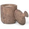 Mirisna svijeća URA BURNED SIENNA 13 cm, smeđa, kamene posude, ferm LIVING