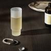 Visoka čaša RIPPLE 300 ml, set od 4 kom, bijela, čvrsta LIVING