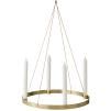 Svjećnjak za svijeće za večeru CIRCLE 38 cm, mjed, čvrsta LIVING