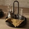 Poslužavnik GRIB 28 cm, crna, željezo, čvrsta LIVING