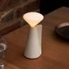 Prenosiva stolna lampa MANTLE 19 cm, bijela, nehrđajući čelik, Tala