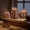215972 5 svicen na cajovou svicku gingerbread lighthouse 17 cm hneda kamenina kahler