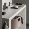 217634 5 ulozny kos tiggy 42 x 29 cm rustikalni hneda plst blomus