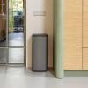 225867 1 dotykovy odpadkovy kos bo 30 l platinova ocel brabantia